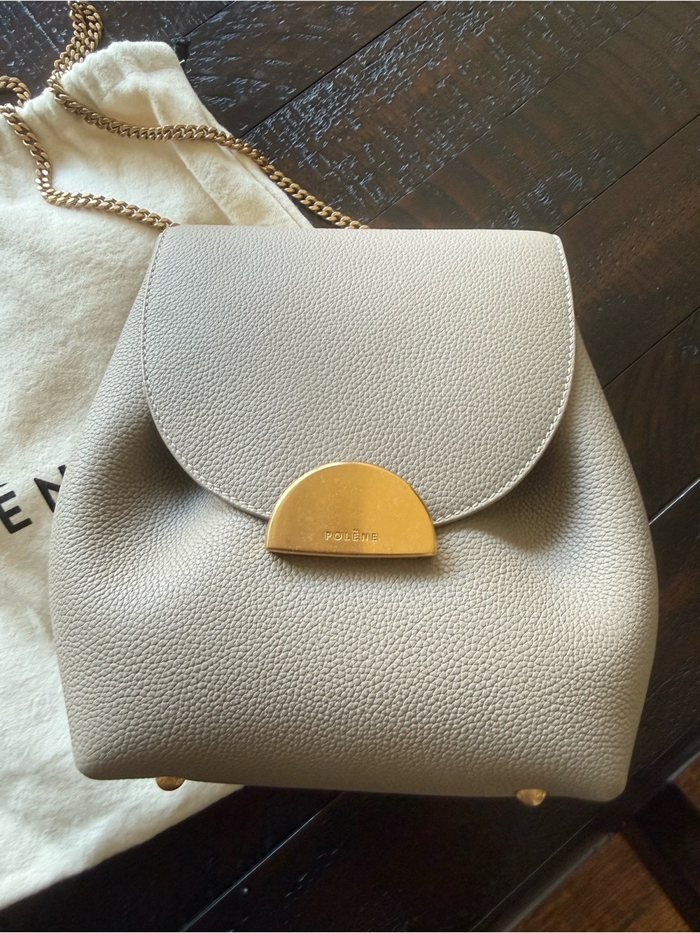 Polene número un Mini Chain Crossbody Bag in taupe-worn a couple of times.